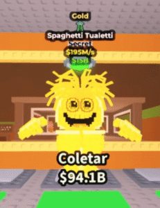 Brainrot Secret Gold Spaghetti Tualetti R$195M/s
