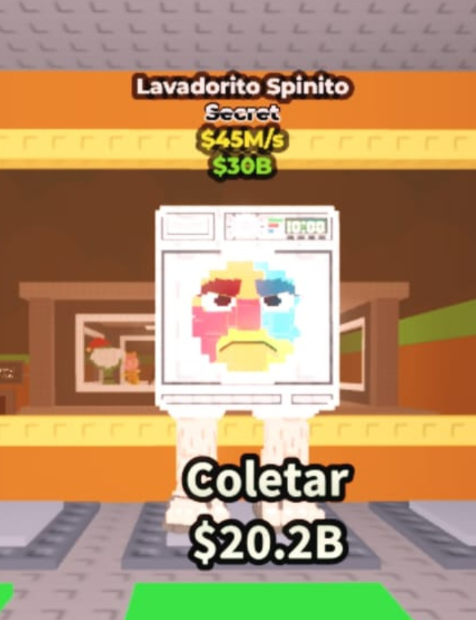 Brainrot Secret Lavadorito Spinito R$45M/s