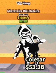 Brainrot Secret Yin Yang Mieteteira Bicicleteira R$195M/s